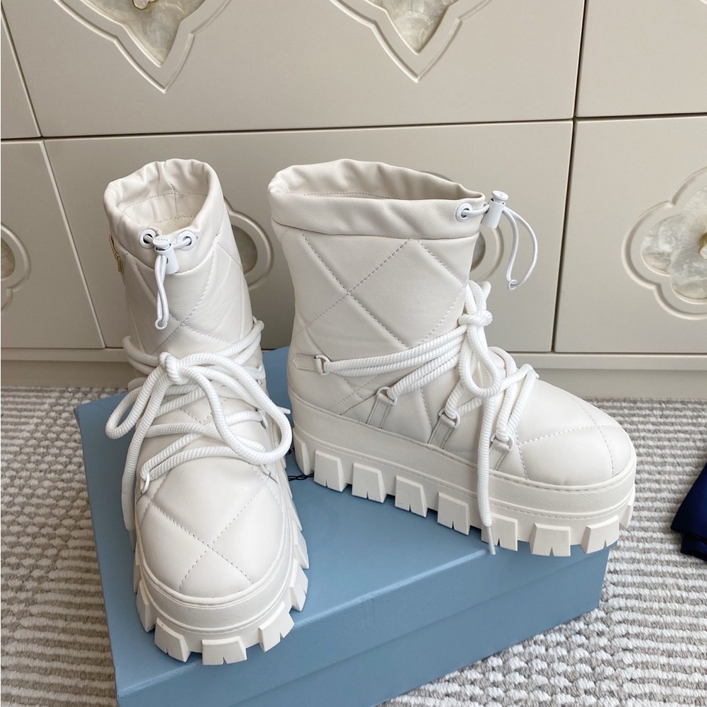 Prada White Winter & Rain Boots - Picture 5 of 9